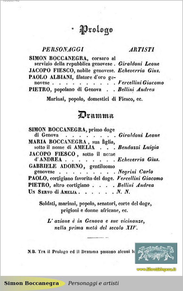 Personaggi e artisti