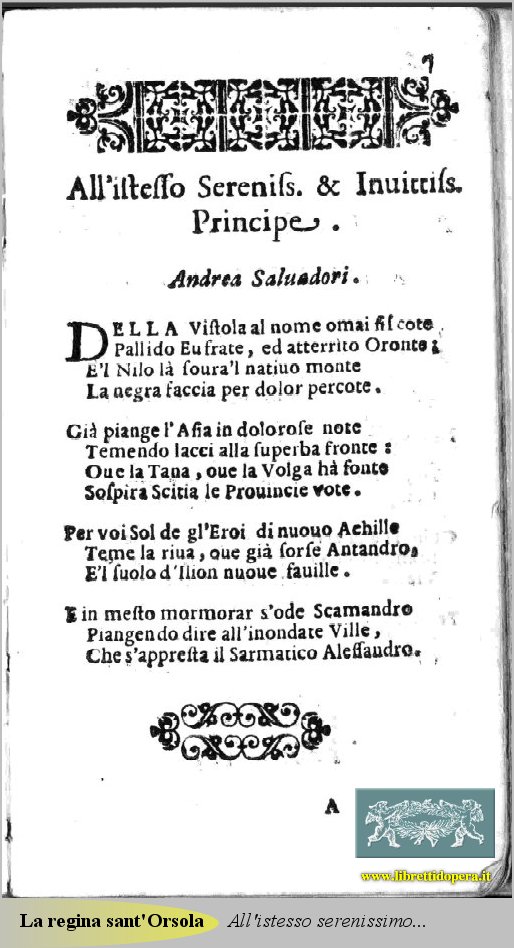 All'istesso serenissimo...