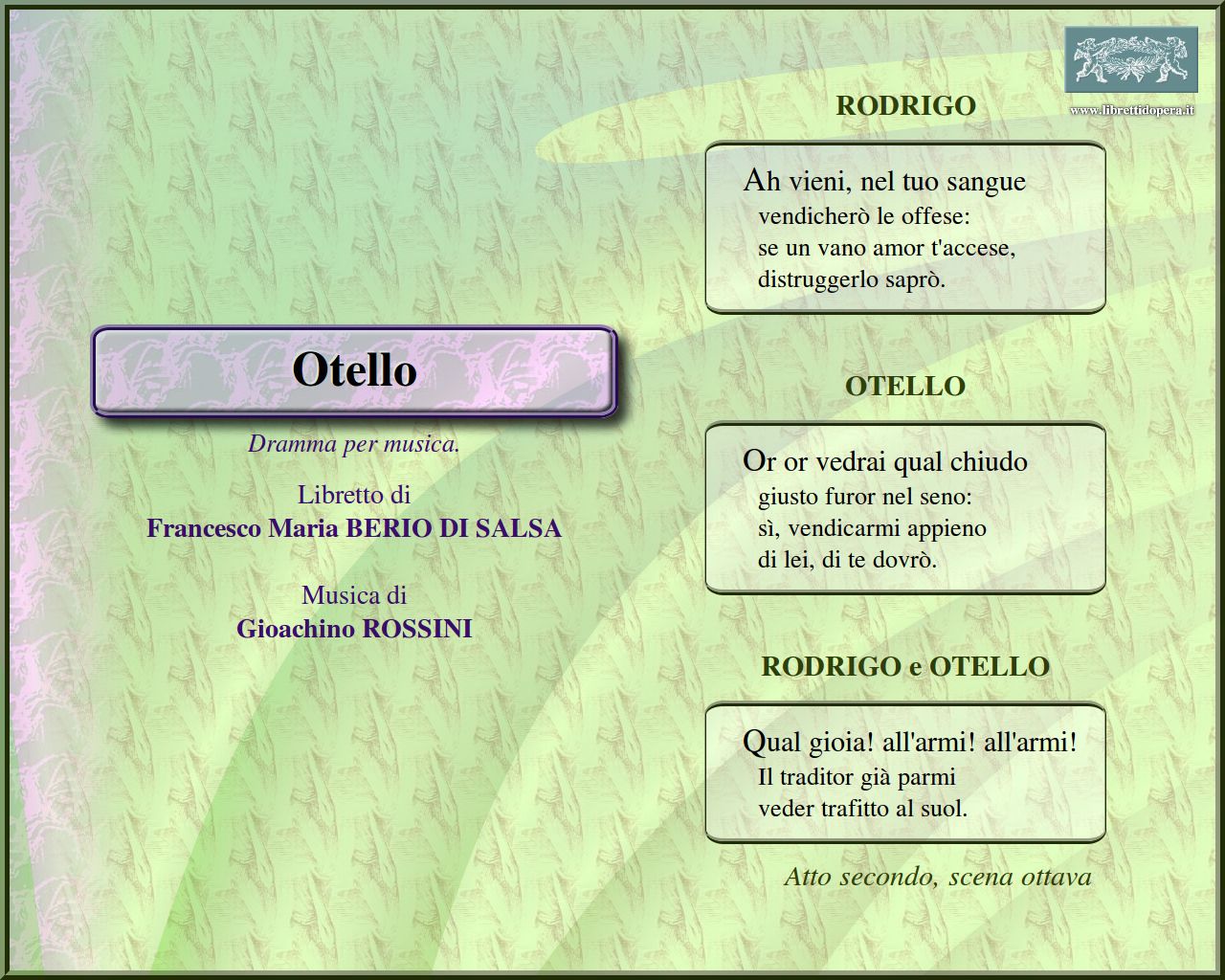 Ah vieni, nel tuo sangue Ah vieni, nel tuo sangue