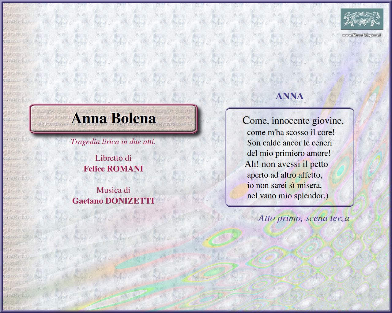 Come, innocente giovine Come, innocente giovine