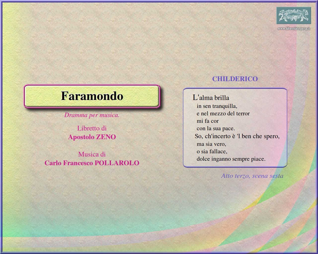 L'alma brilla in sen tranquilla L'alma brilla in sen tranquilla