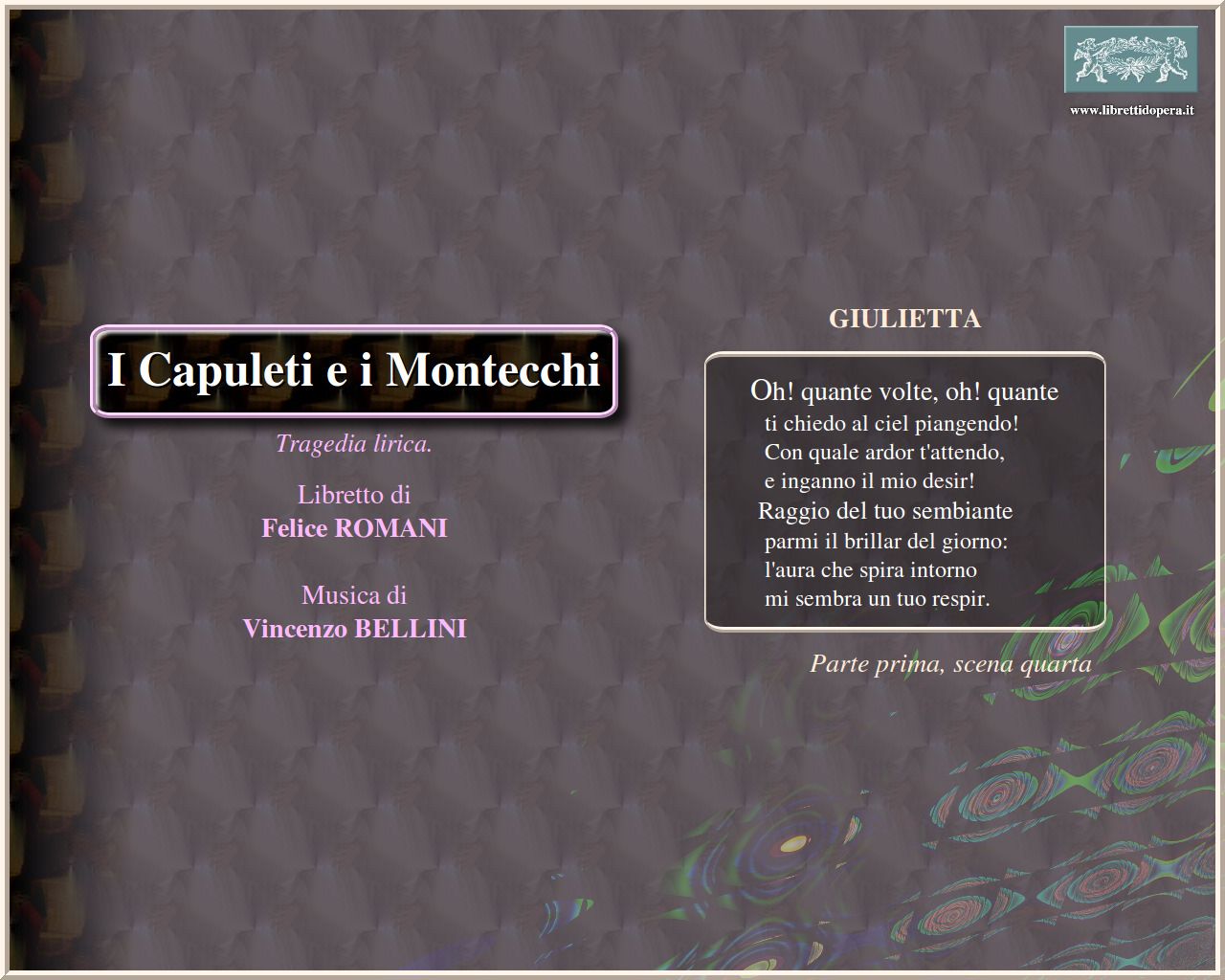 Oh! quante volte, oh! quante Oh! quante volte, oh! quante