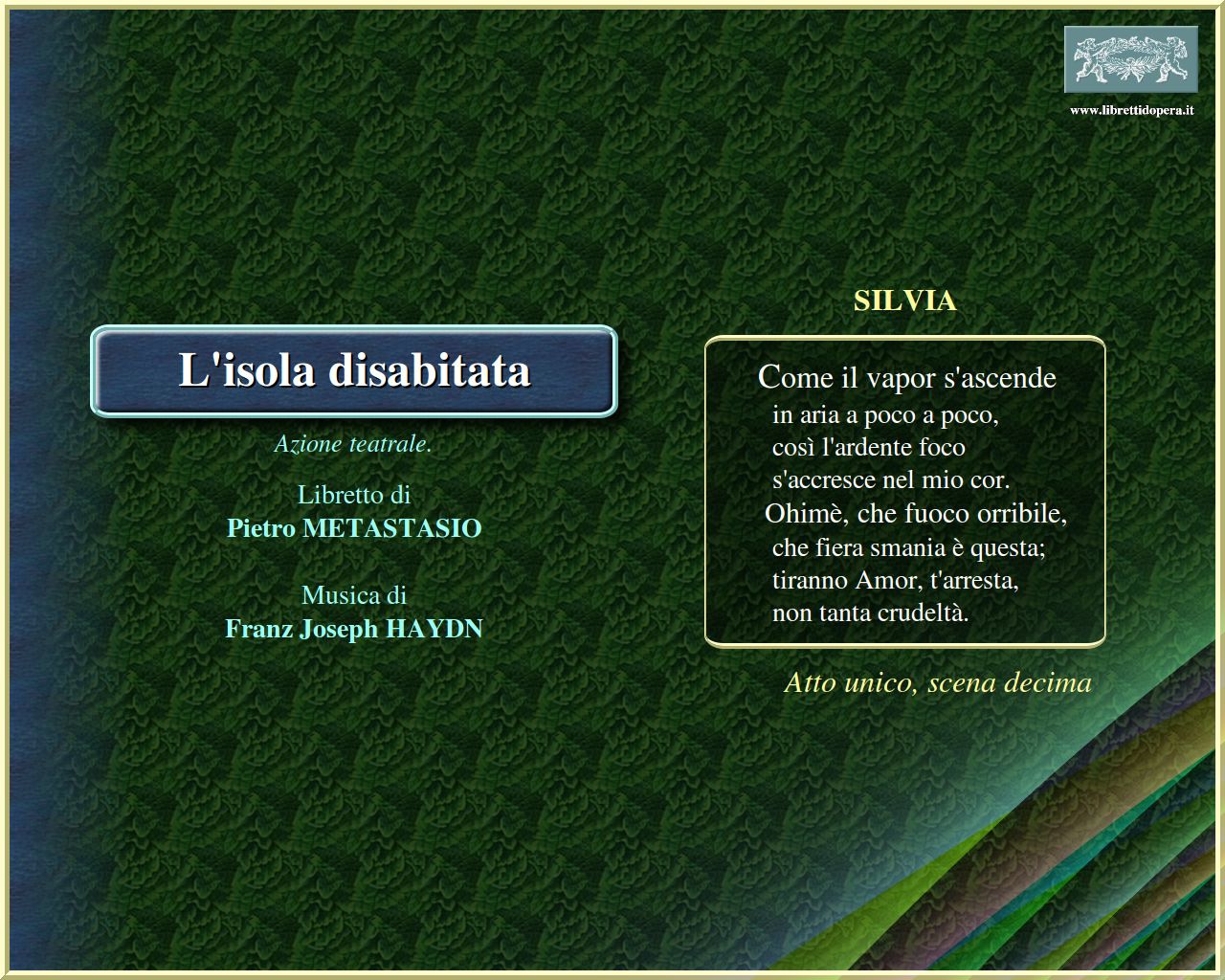 Come il vapor s'ascende Come il vapor s'ascende