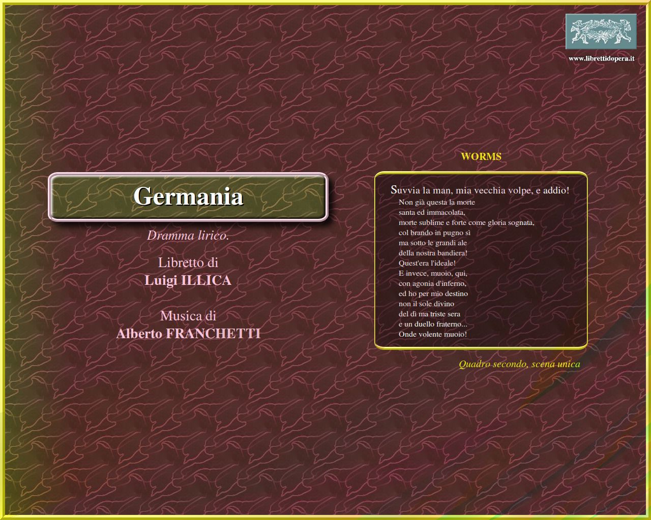 Suvvia la man, mia vecchia volpe, e addio! Suvvia la man, mia vecchia volpe, e addio!