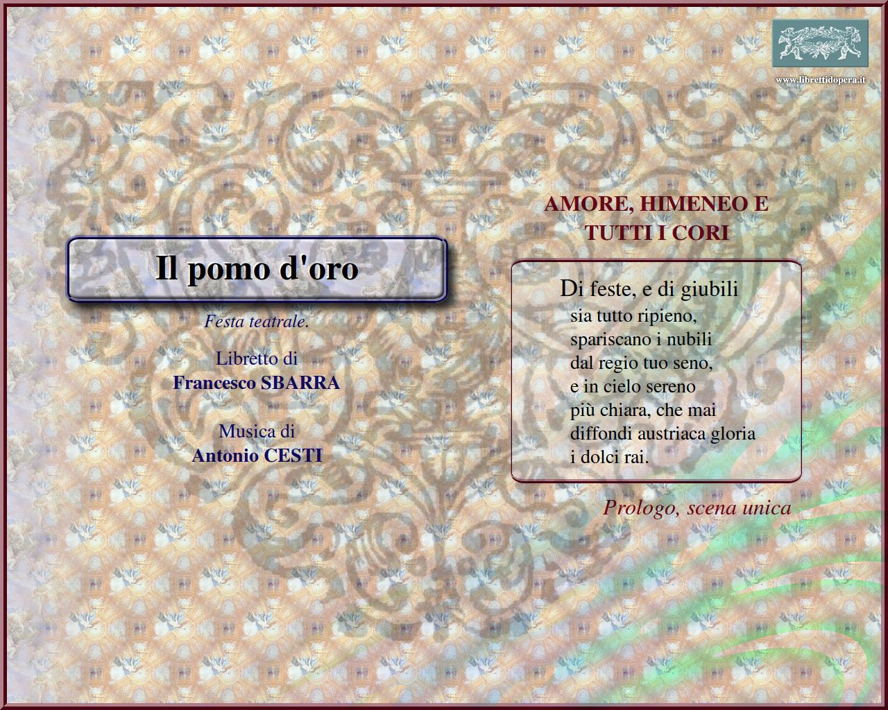 Di feste, e di giubili Di feste, e di giubili