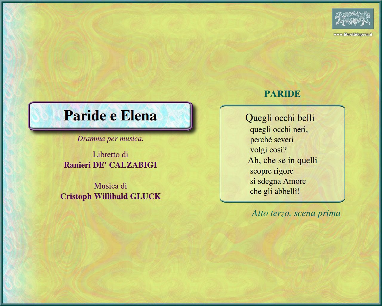 Quegli occhi belli Quegli occhi belli