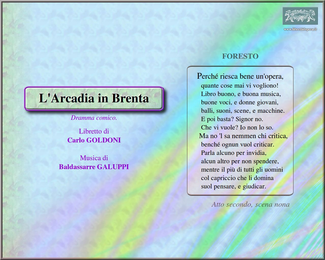 Perché riesca bene un'opera Perché riesca bene un'opera