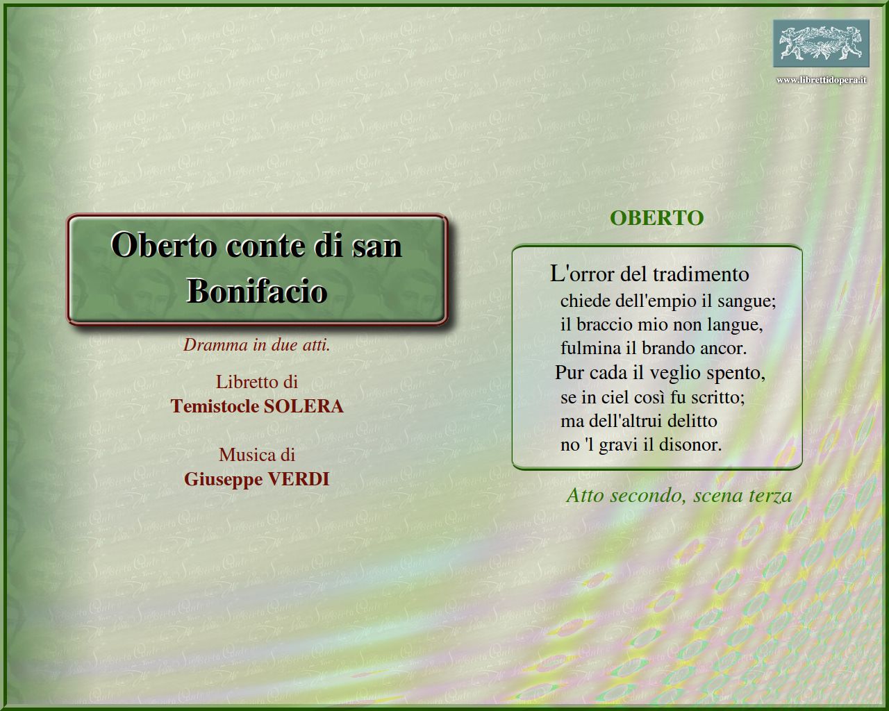 L'orror del tradimento L'orror del tradimento