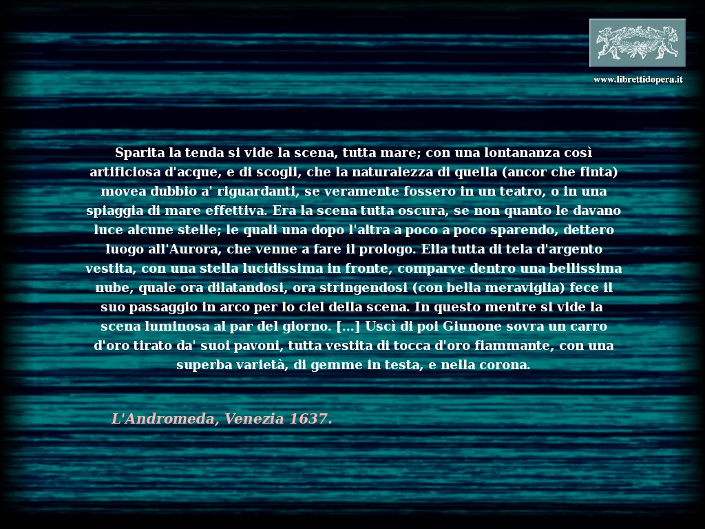 Sparita la tenda si vide la scena Sparita la tenda si vide la scena