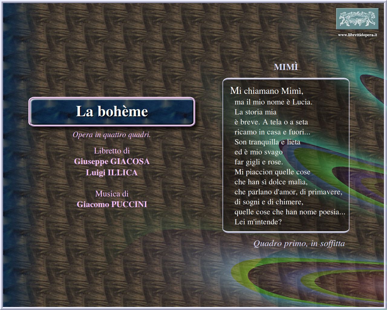 Mi chiamano Mimì Mi chiamano Mimì