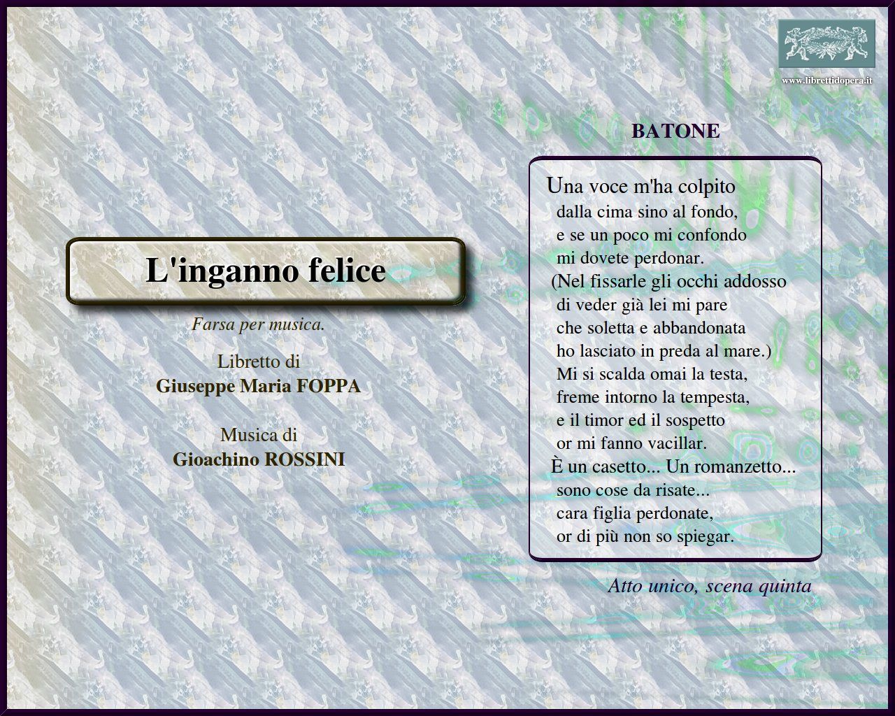 Una voce m'ha colpito Una voce m'ha colpito