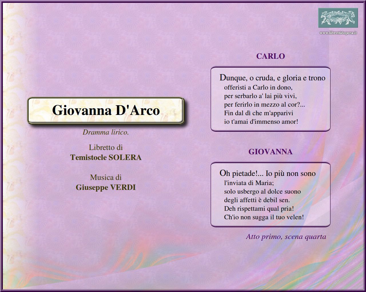 Dunque, o cruda, e gloria e trono Dunque, o cruda, e gloria e trono