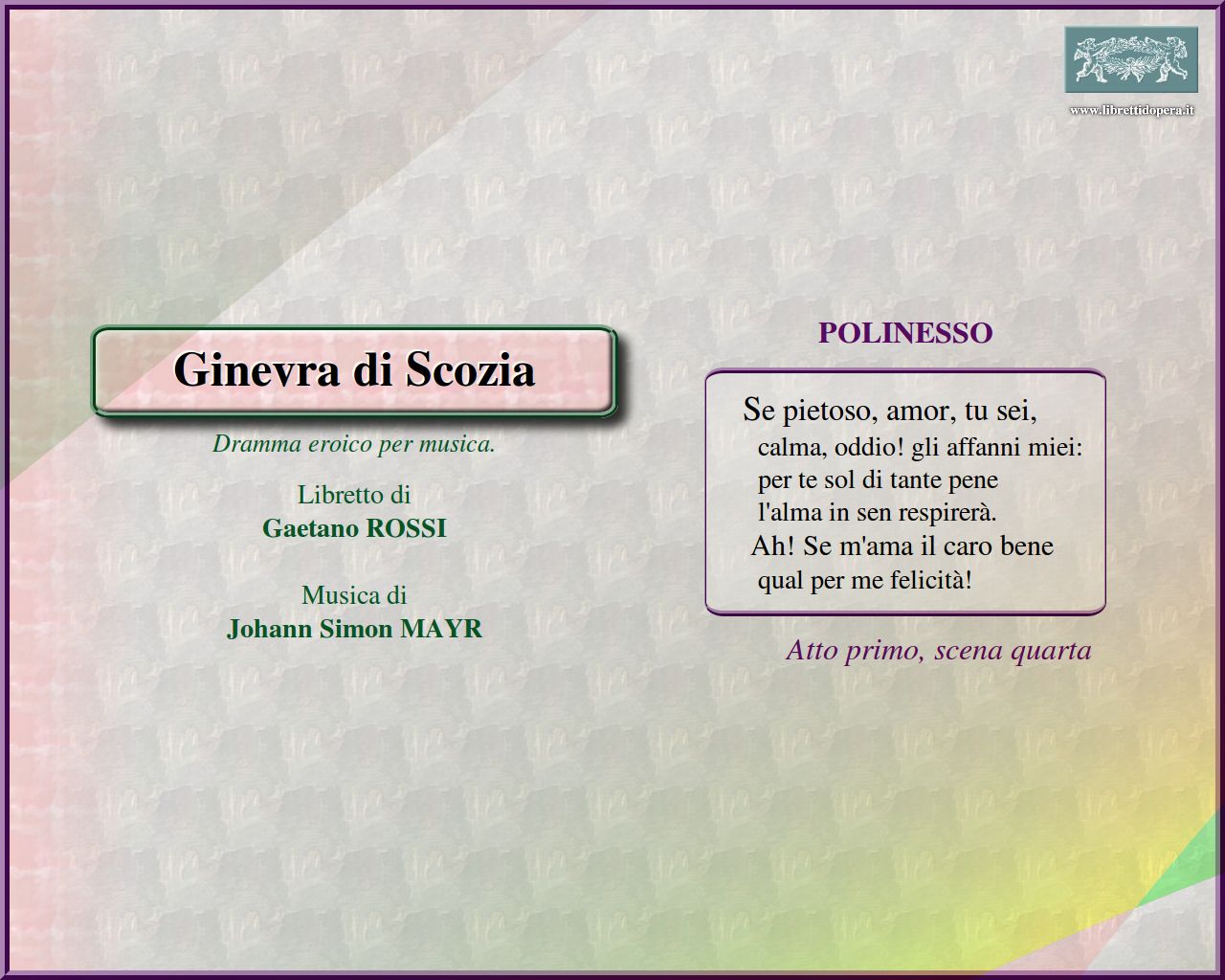 Se pietoso, amor, tu sei Se pietoso, amor, tu sei