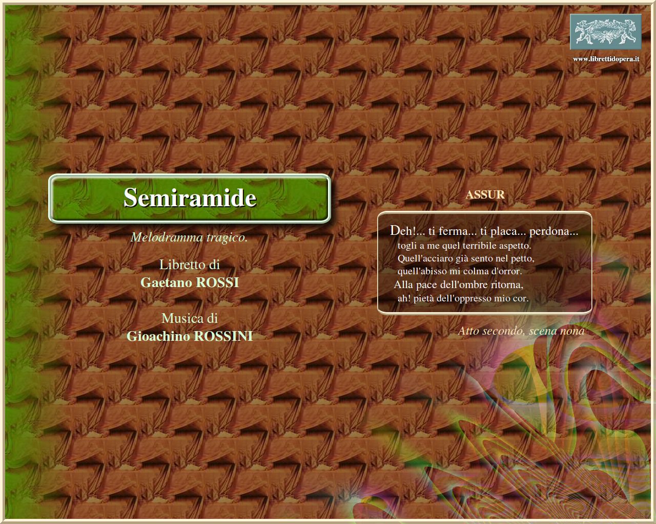 Deh!... ti ferma... ti placa... perdona Deh!... ti ferma... ti placa... perdona