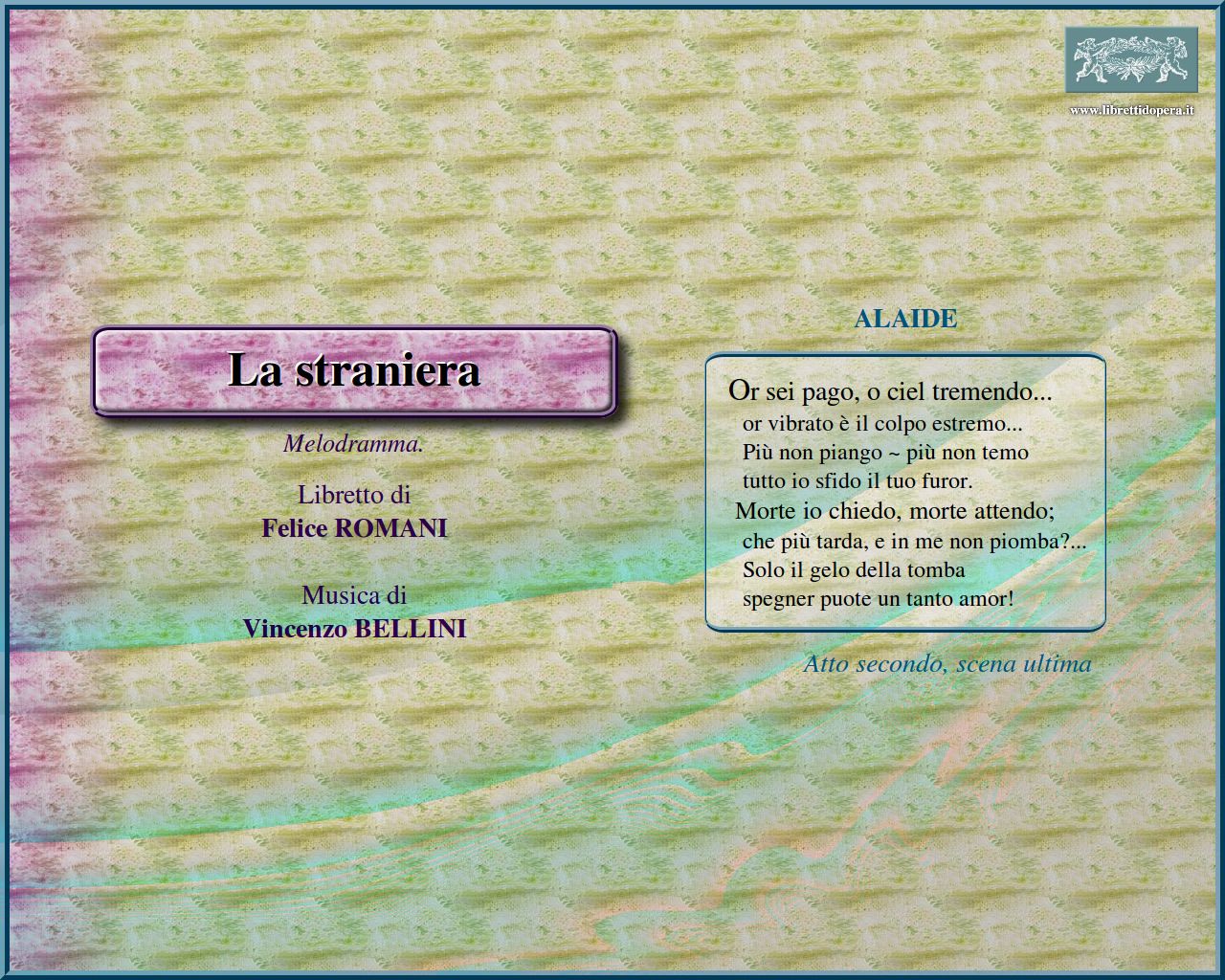 Or sei pago, o ciel tremendo Or sei pago, o ciel tremendo