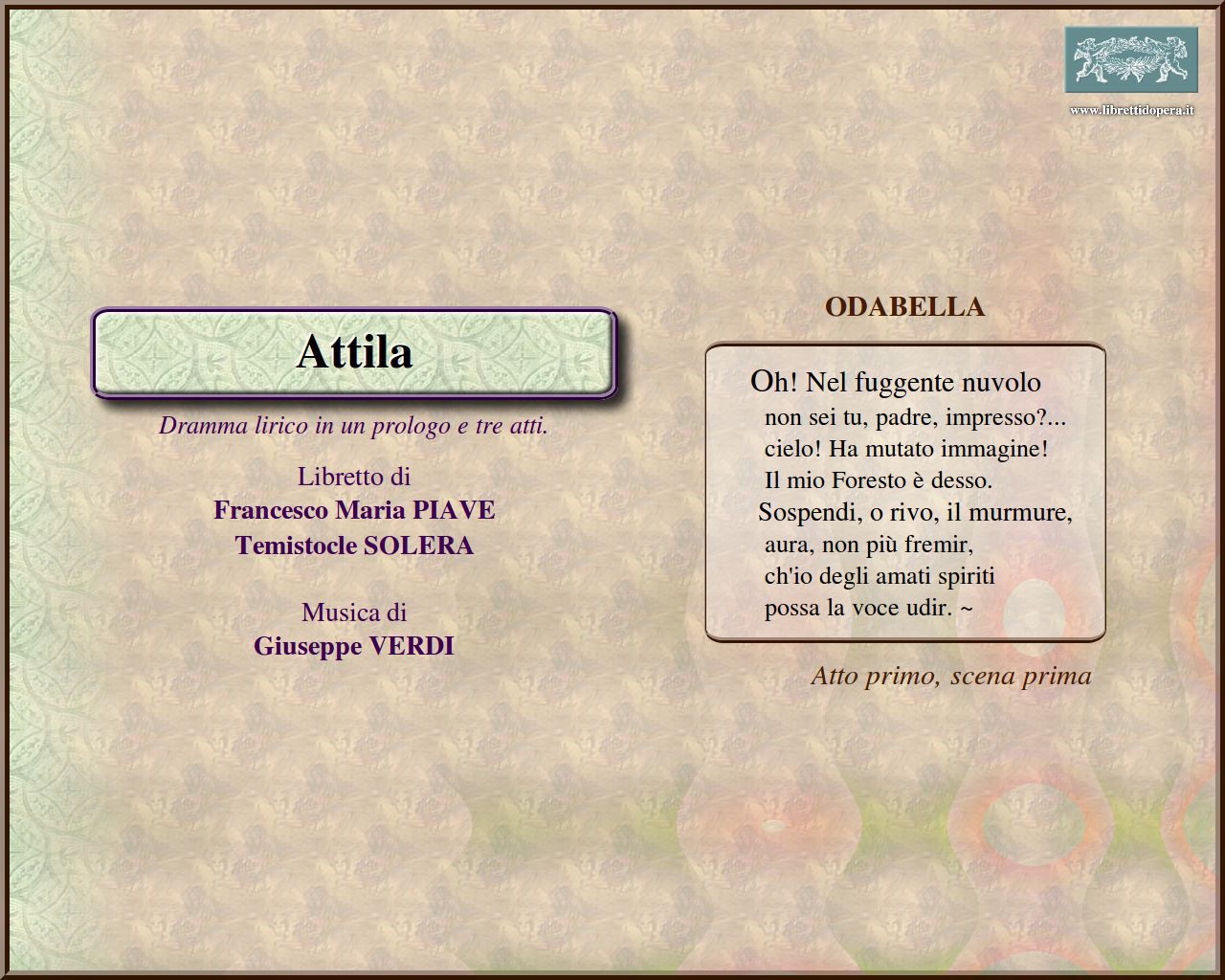 Oh! Nel fuggente nuvolo Oh! Nel fuggente nuvolo