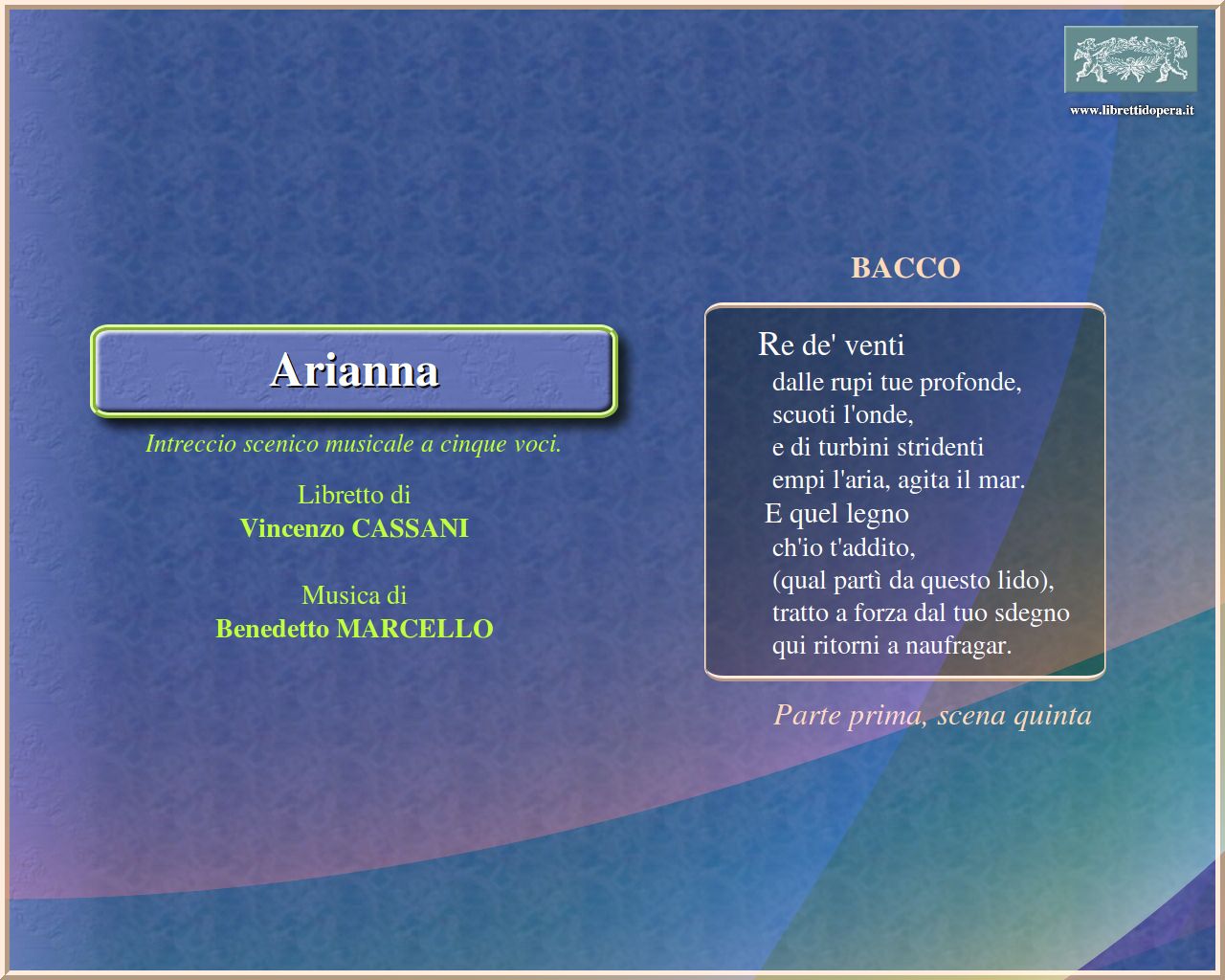 Re de’ venti Re de’ venti