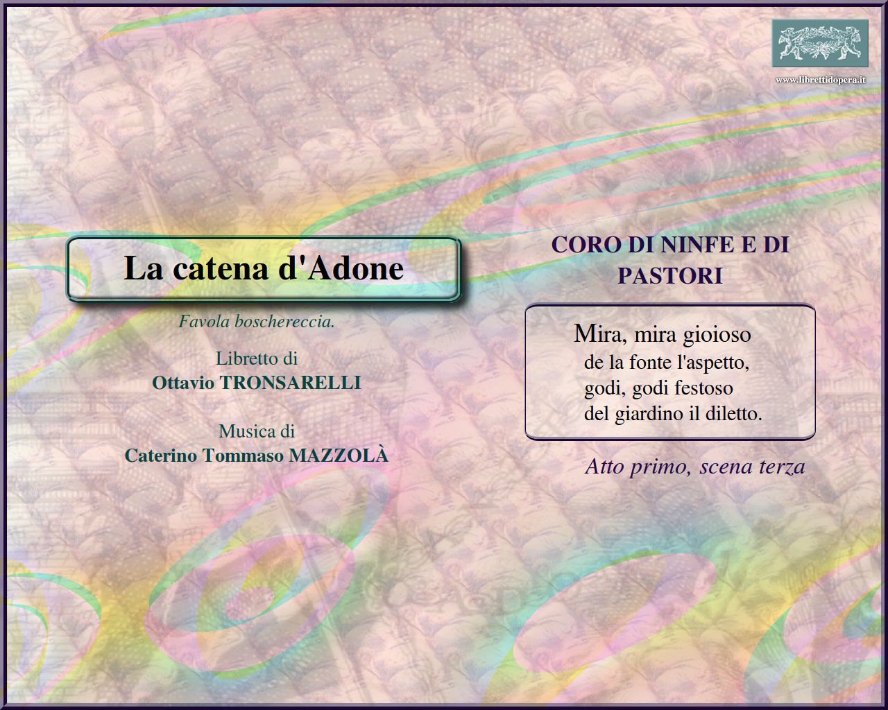 Mira, mira gioioso Mira, mira gioioso