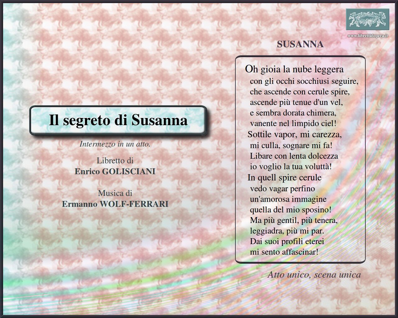 Oh gioia la nube leggera Oh gioia la nube leggera