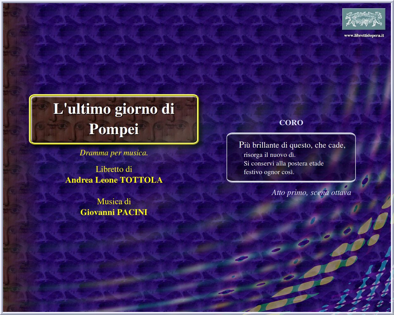 Più brillante di questo, che cade Più brillante di questo, che cade