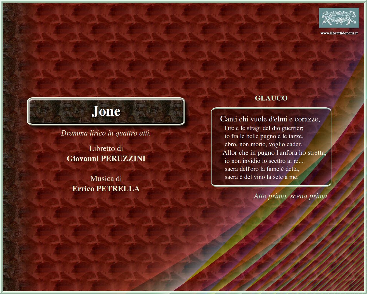 Canti chi vuole d'elmi e corazze Canti chi vuole d'elmi e corazze