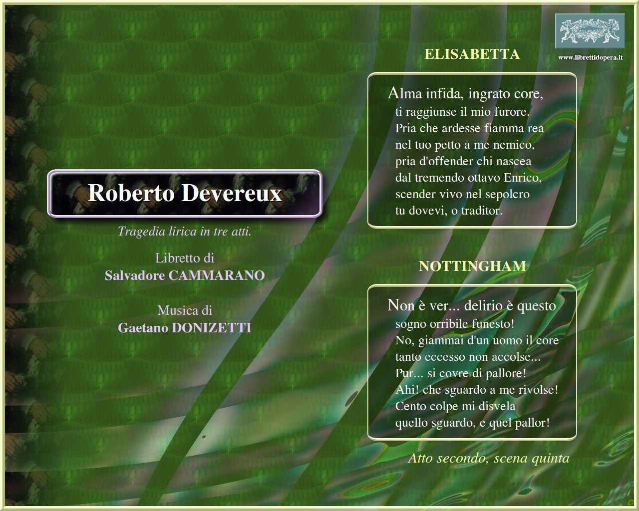 Alma infida, ingrato core Alma infida, ingrato core