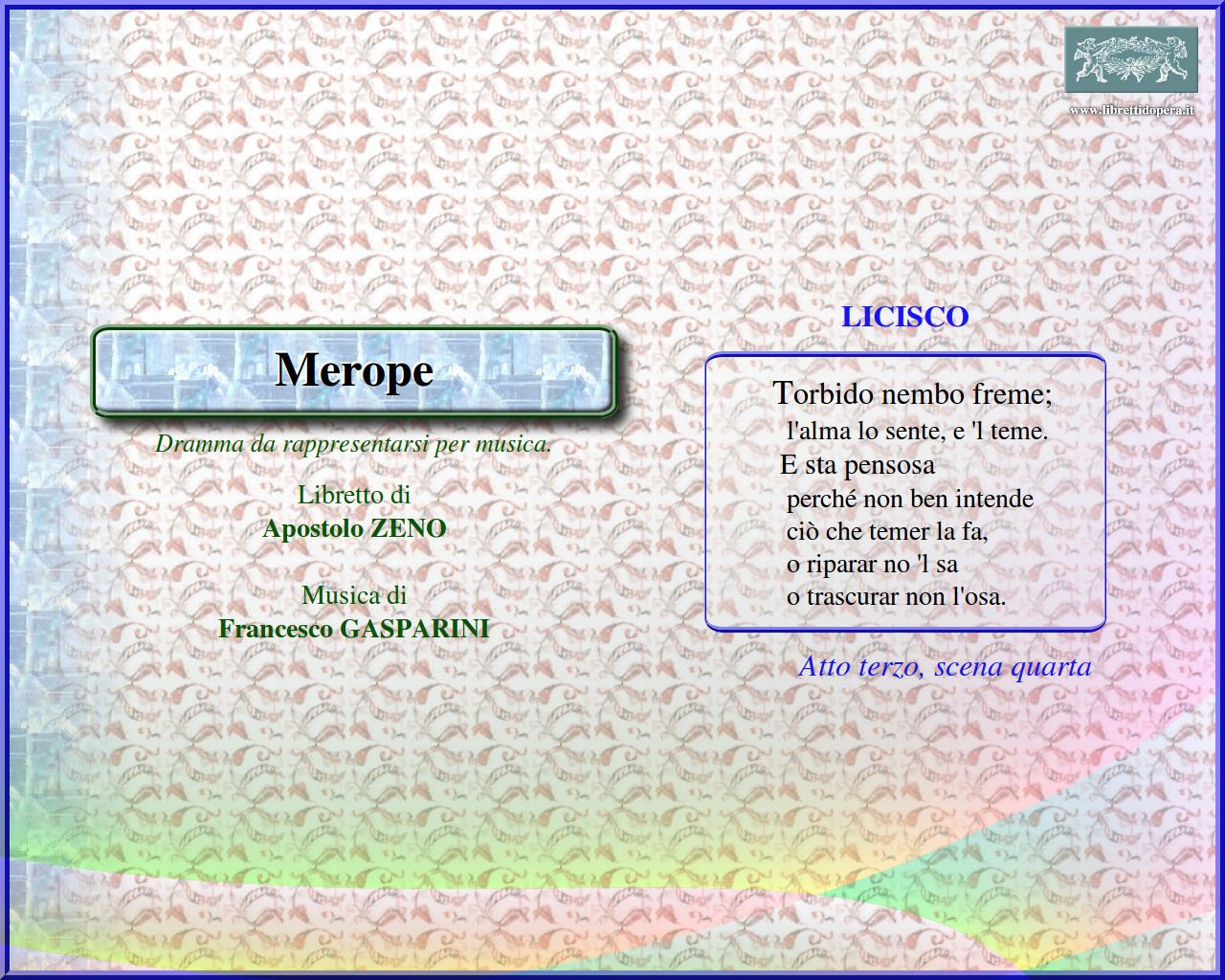 Torbido nembo freme Torbido nembo freme