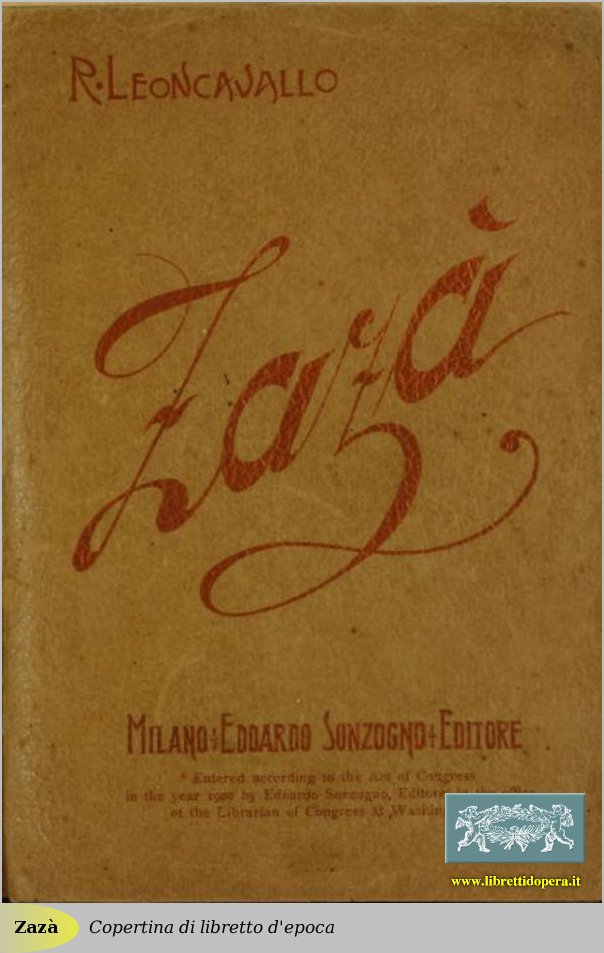 Copertina di libretto d'epoca
